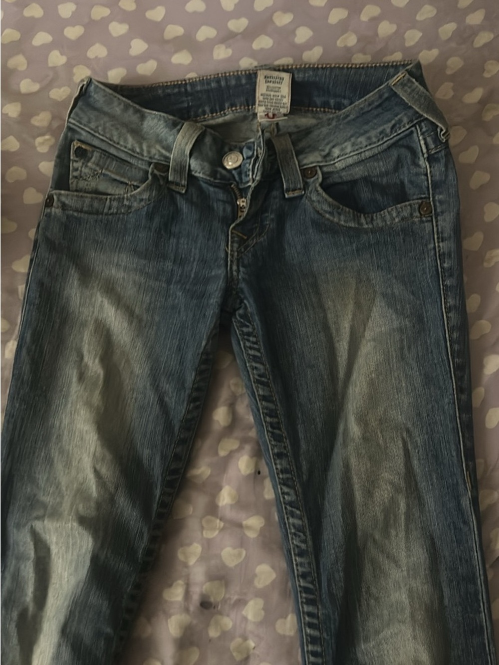 True Religion Women's Faded Blue Skinny Jeans